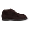 Yanko Traveler Shoes dark brown reverse kudu suede with dark sole | Skolyx