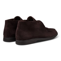 Yanko Traveler Shoes dark brown reverse kudu suede with dark sole | Skolyx