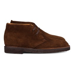 Yanko Stitchdown desert boots i mellombrun semsket skinn | Skolyx