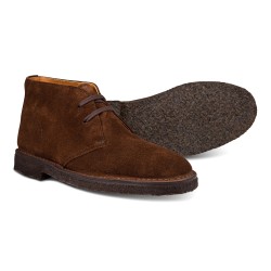 Yanko Stitchdown desert boot medium brown suede | Skolyx