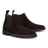 Yanko Stitchdown chelsea boot dark brown suede| Skolyx