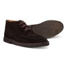 Yanko Stitchdown split toe boot dark brown suede| Skolyx