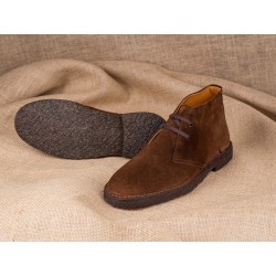 Yanko Stitchdown desert boot medium brown suede | Skolyx