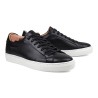 Skolyx Premium sneaker in black leather with white sole | Skolyx