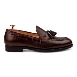 Skolyx Tassel Loafer in brown grain | Skolyx