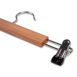 Hanger with clips - cedar wood | Quality clothing care | Skolyx