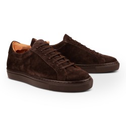 Skolyx Premium sneaker in dark brown suede with dark sole | Skolyx