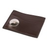 Card holder dark brown leather - AirTag | Skolyx