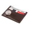 Card holder dark brown leather - AirTag | Skolyx