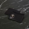 Card holder black leather - AirTag | Skolyx