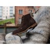 Midas x Skolyx Cap toe service boot dark brown roughout suede | Skolyx