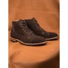 Midas x Skolyx Cap toe service boot dark brown roughout suede | Skolyx