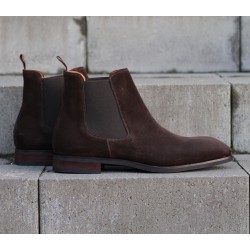 Chelsea boot dark brown suede