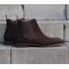 Chelsea boot dark brown suede