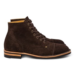 Midas x Skolyx Cap toe service boot mørkebrun roughout ruskind| Skolyx