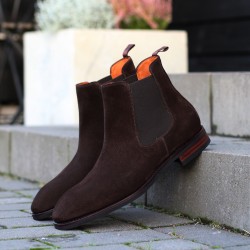 Chelsea boot dark brown suede