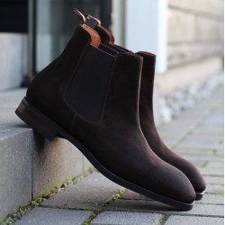 Chelsea boot dark brown suede