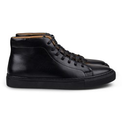 Skolyx premium sneaker high top i sort læder | Skolyx