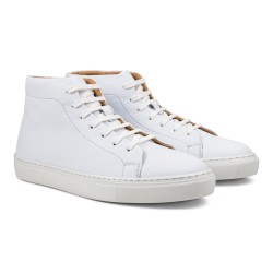 Skolyx premium sneaker high top i hvidt læder | Skolyx