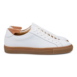 Skolyx Premium sneaker in white leather with gum sole | Skolyx