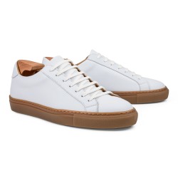 Skolyx Premium sneaker in white leather with gum sole | Skolyx