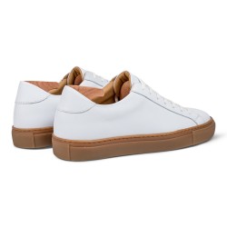 Skolyx Premium sneaker in white leather with gum sole | Skolyx