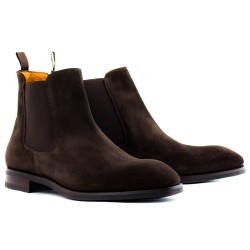 Chelsea-Stiefel dunkelbraunes Wildleder