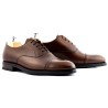 Plain cap toe oxford dark brown with york sole