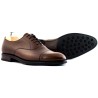 Plain cap toe oxford dark brown with york sole