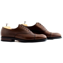 Plain cap toe oxford dark brown with york sole