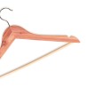 Engraved women's shirt hanger in cedar | Skolyx