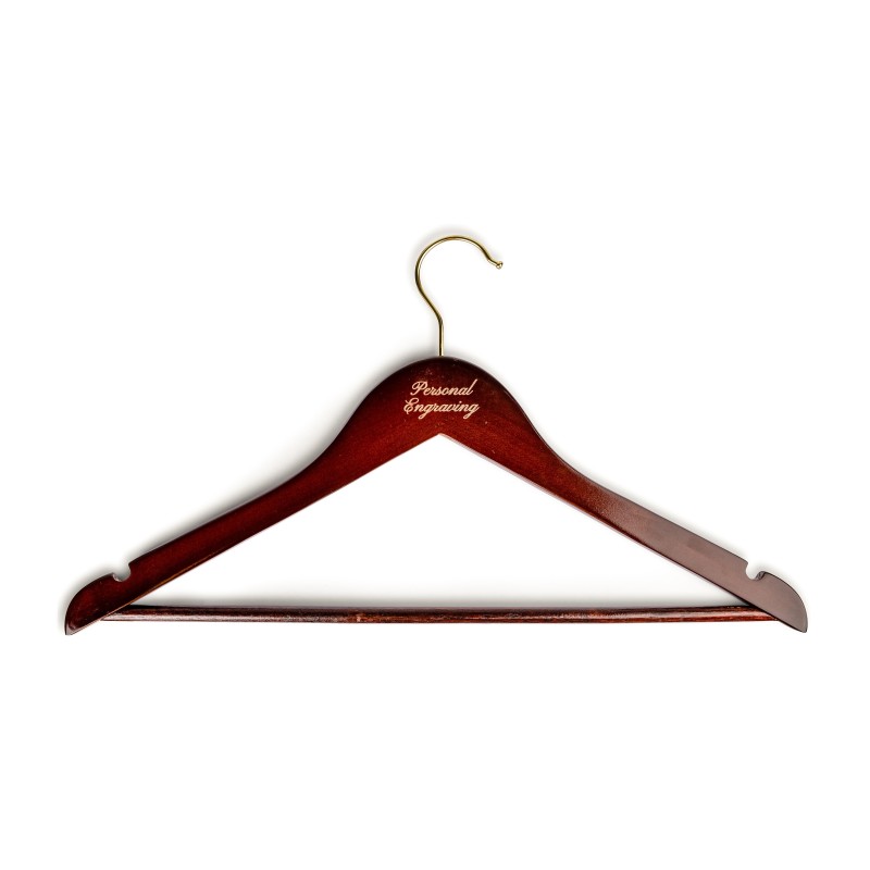 Engraved women's shirt hanger in high gloss finish | Skolyx