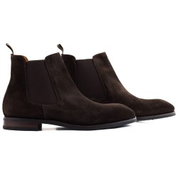 Chelsea boot dark brown suede