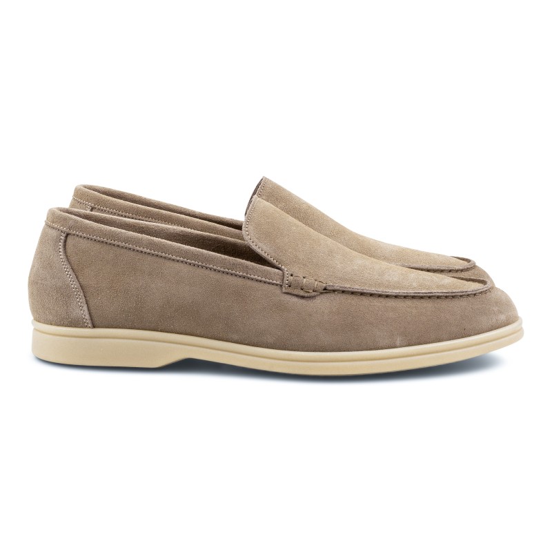 Yanko Traveler loafers smoke reverse kudu suede | Skolyx