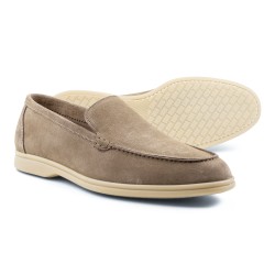 Yanko Traveler loafers smoke reverse kudu suede | Skolyx