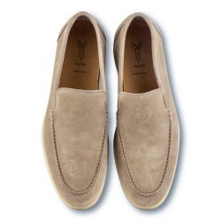 Yanko Traveler loafers smoke reverse kudu suede | Skolyx