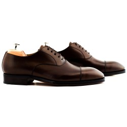 Plain cap toe oxford dark brown