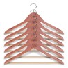 6 engraved shirt hangers in cedar wood | Skolyx