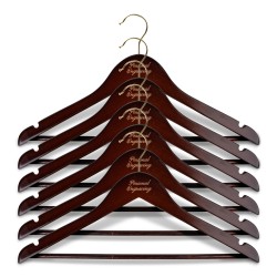 6 engraved women's high gloss shirt hangers | Skolyx