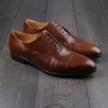 Skolyx dark brown plain cap toe oxford UK12 / EU46 - seconds