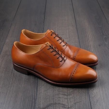 Skolyx light brown brogued cap toe oxford UK8,5 / EU42,5 - seconds