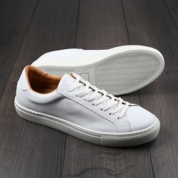 Skolyx Premium sneaker in white leather UK11 / EU45 - Seconds