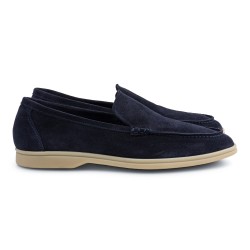 Yanko Traveler loafers navy suede | Skolyx