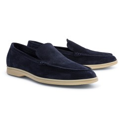 Yanko Traveler loafers navy suede | Skolyx