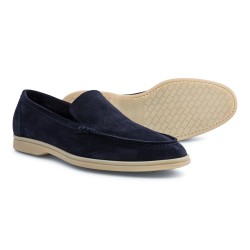 Yanko Traveler loafers navy suede | Skolyx