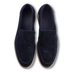 Yanko Traveler loafers navy suede | Skolyx