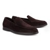 Yanko Traveler loafers dark brown reverse kudu suede with dark sole | Skolyx