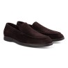 Yanko Traveler loafers dark brown reverse kudu suede with dark sole | Skolyx