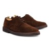 Yanko Stitchdown plain toe derby brown suede| Skolyx