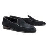 Yanko classic Belgian loafer black reverse kudu suede | Skolyx